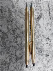 CROSS WRITING INSTRUMENTS 1/20 10KT GOLD FILLED PEN & PENCIL SET